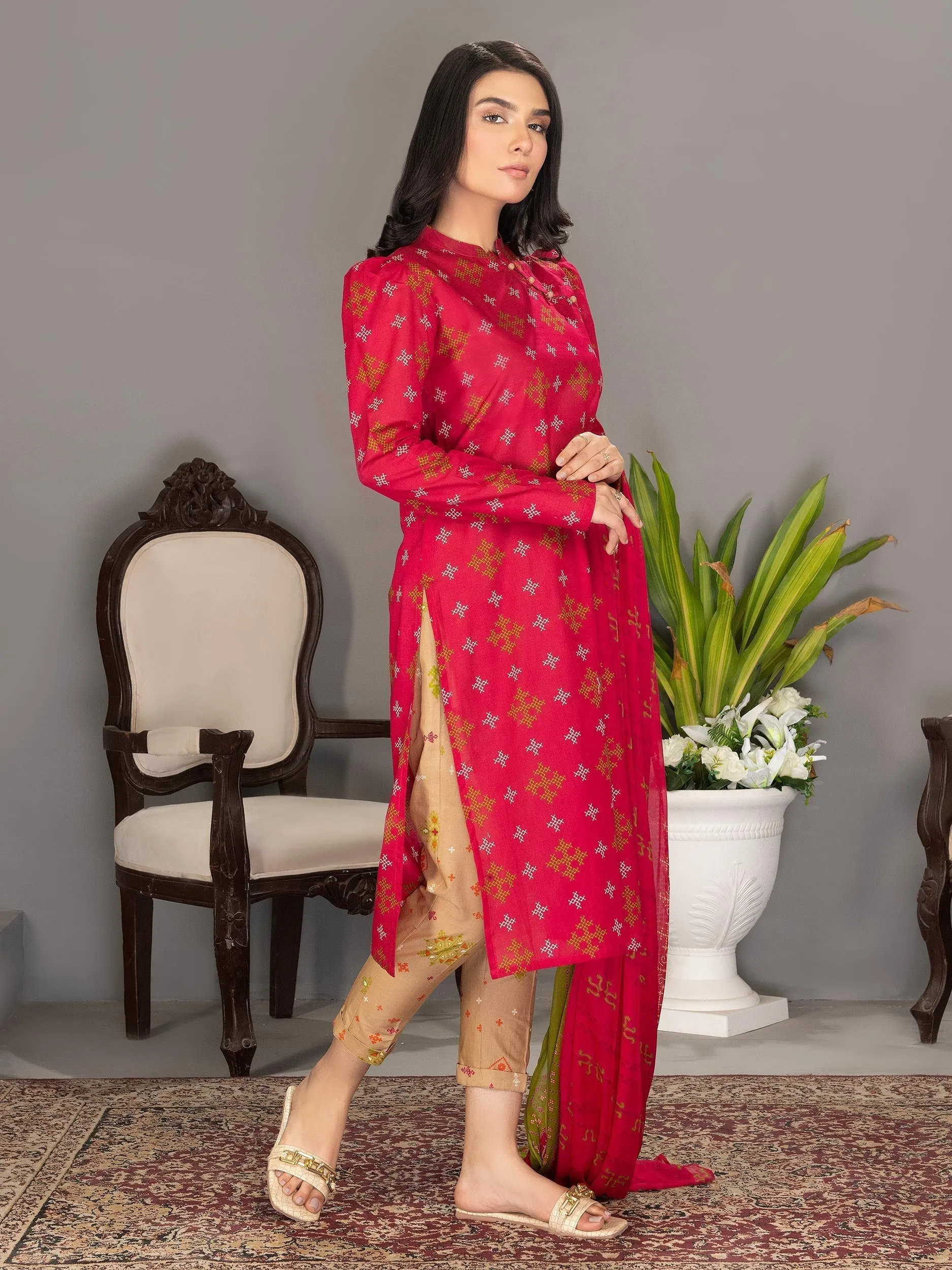 3 Piece Printed Lawn Suit