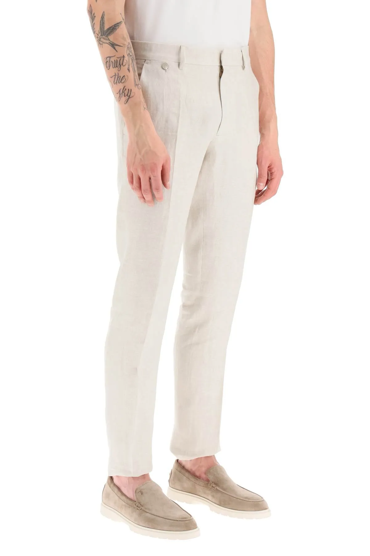 Agnona five-pocket linen pants