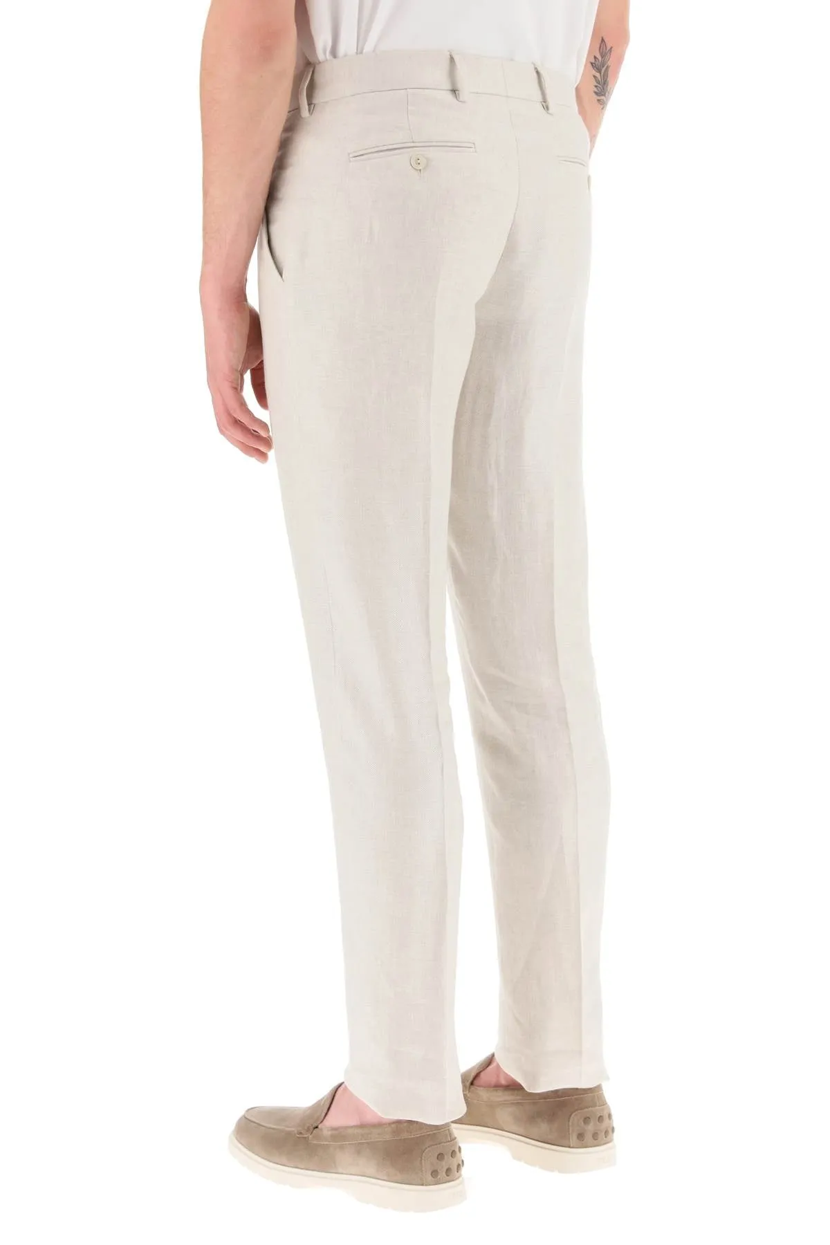 Agnona five-pocket linen pants