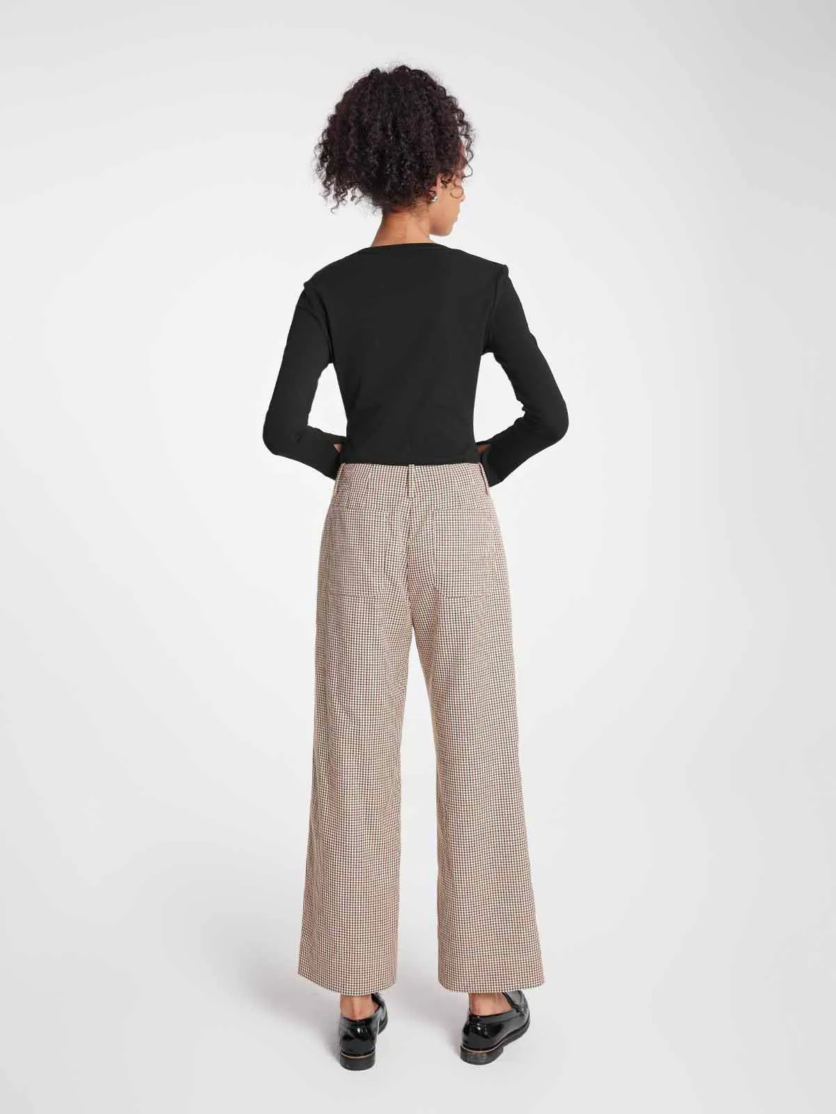 ASOBIO Cropped Mid-Rise Straight Leg Trousers