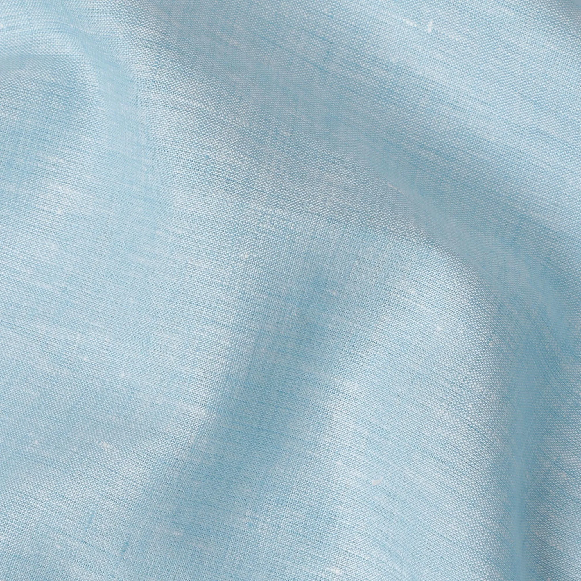 Baby blue Plain Premium Pure Linen Fabric - 60 Lea Quality, 140 cm Width-D19930