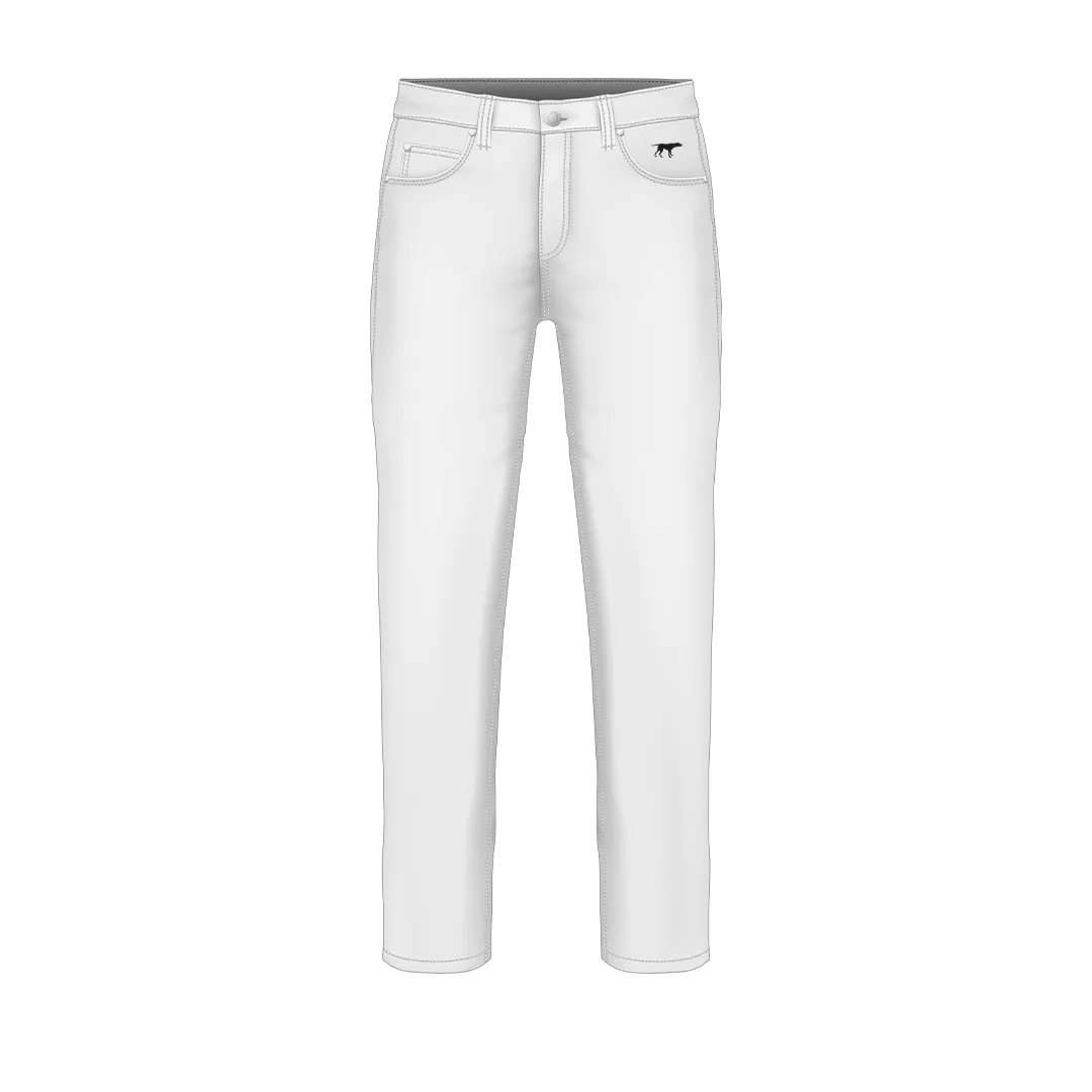 Black Hound Men's White Polo Jeans