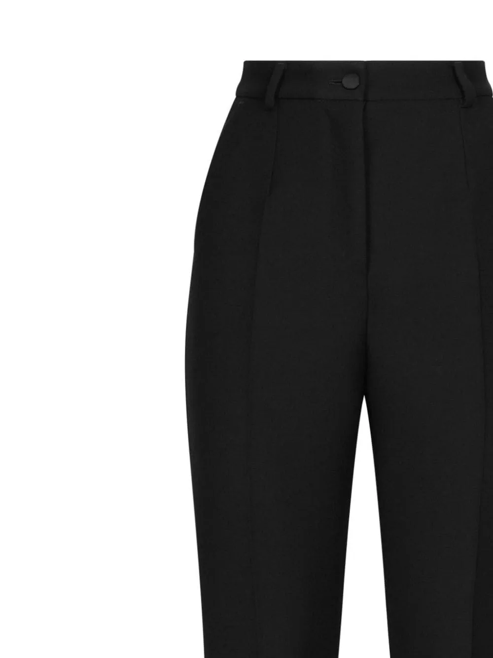 Black Virgin Wool Blend Trousers