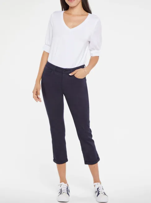 Chloe Capri with Double roll cuff