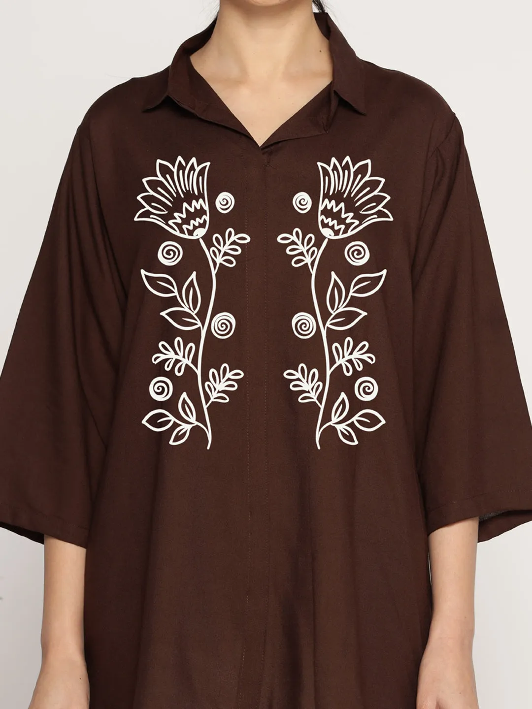 Coffee Rayon ShirtTop - Tendresse