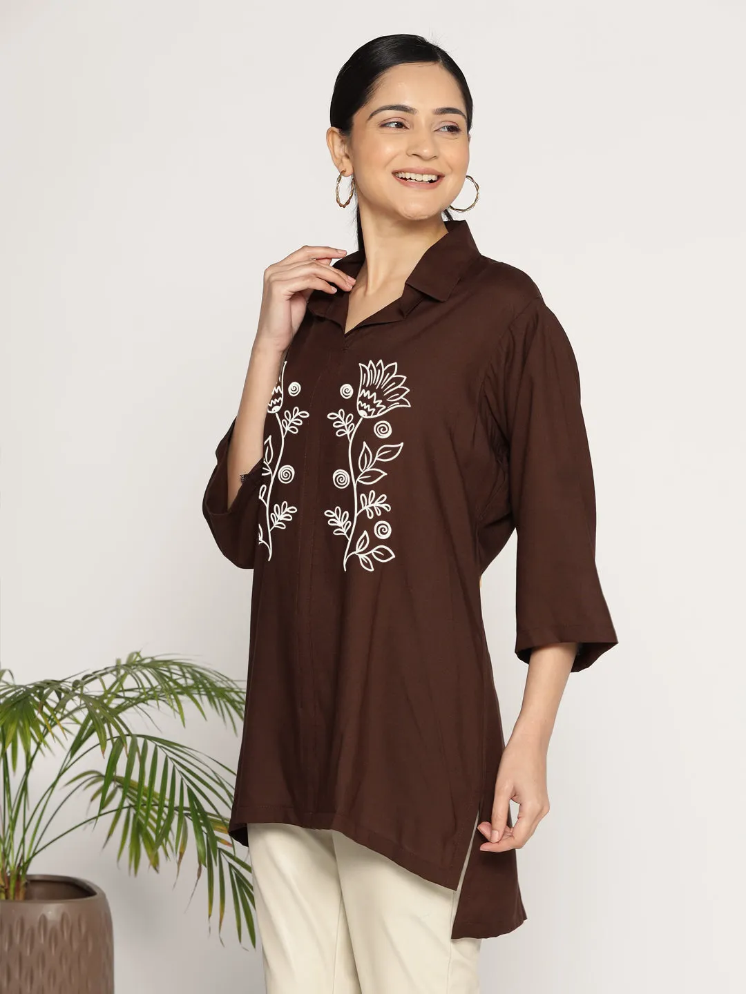 Coffee Rayon ShirtTop - Tendresse