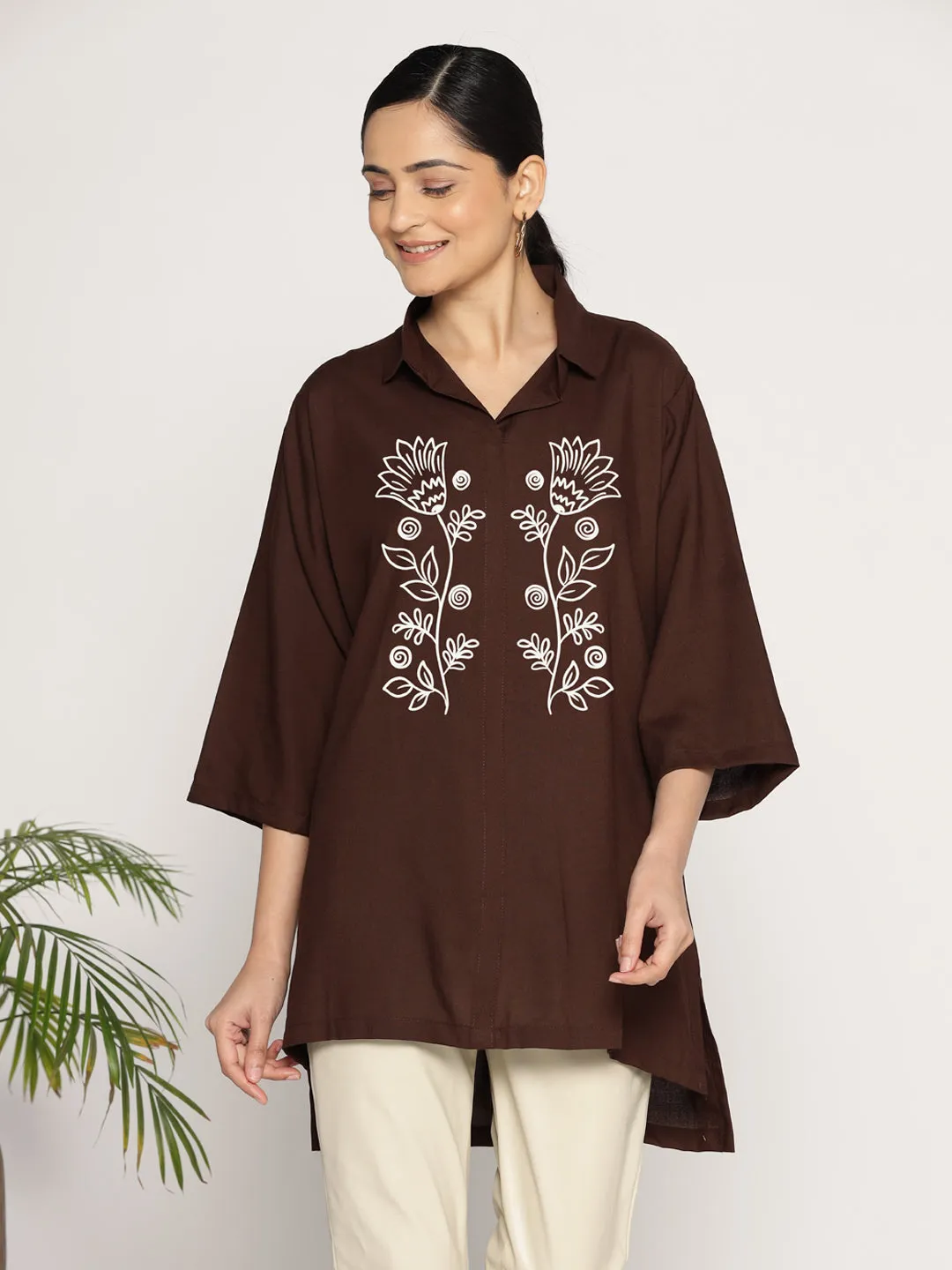 Coffee Rayon ShirtTop - Tendresse