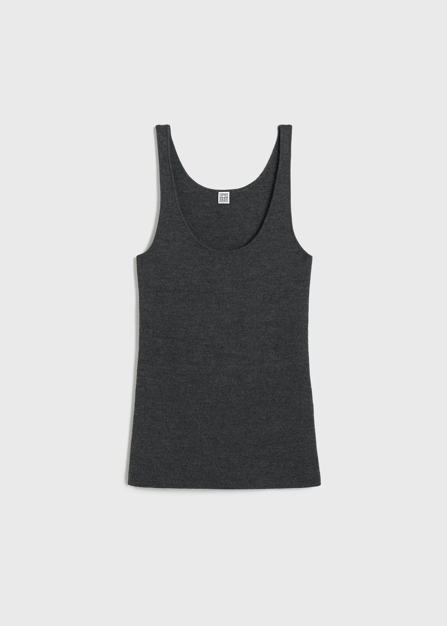 Compact knit tank grey melange