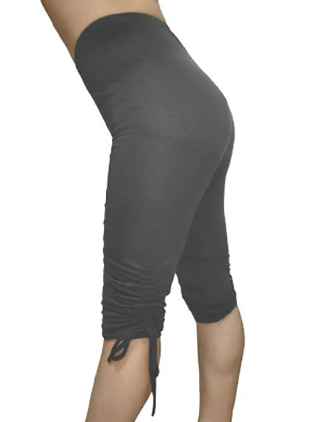 Cotton Blend Mid Waist Casual Sports Stretchy Ladies Pants