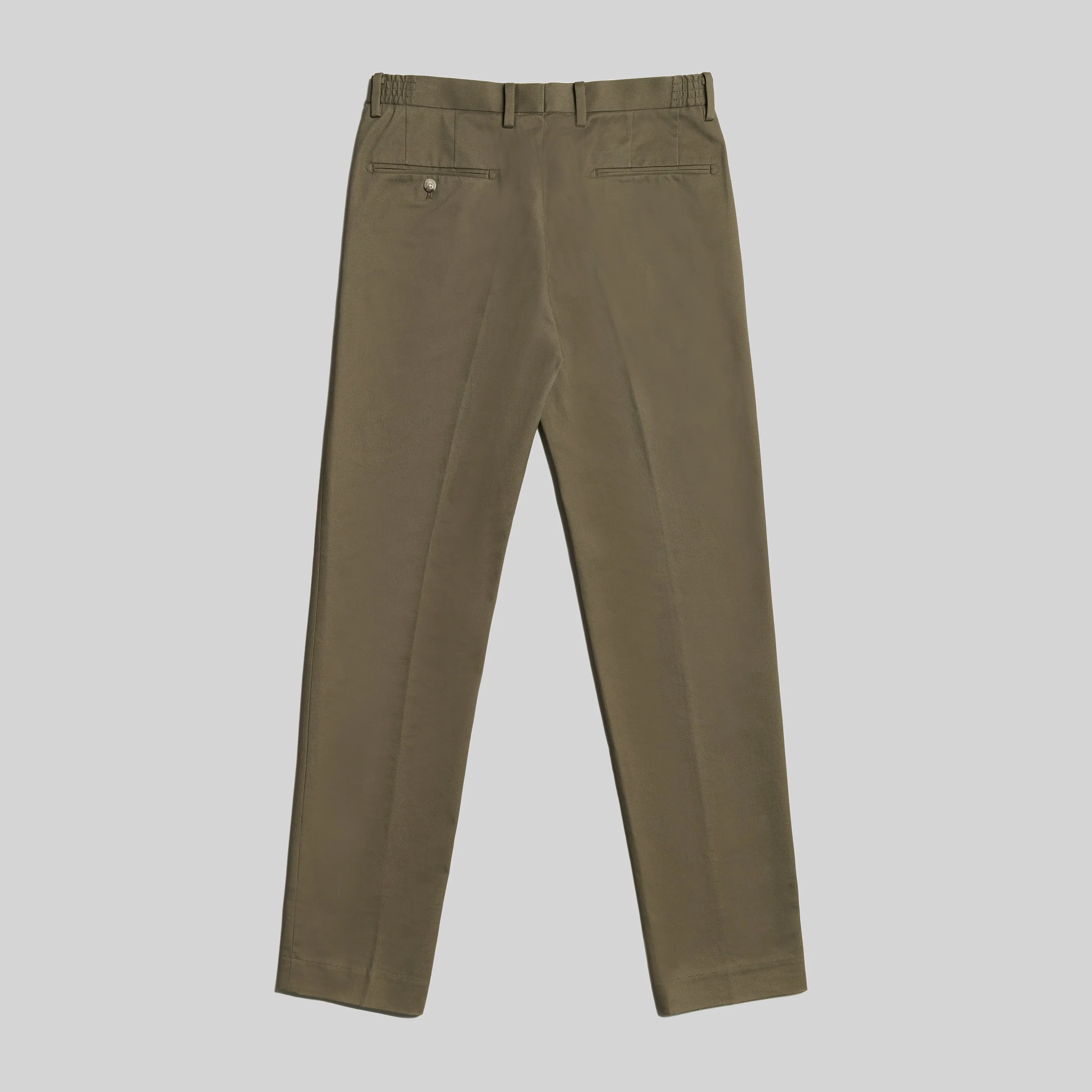 Coupe Cousu, Olive, Cotton Chino Trousers