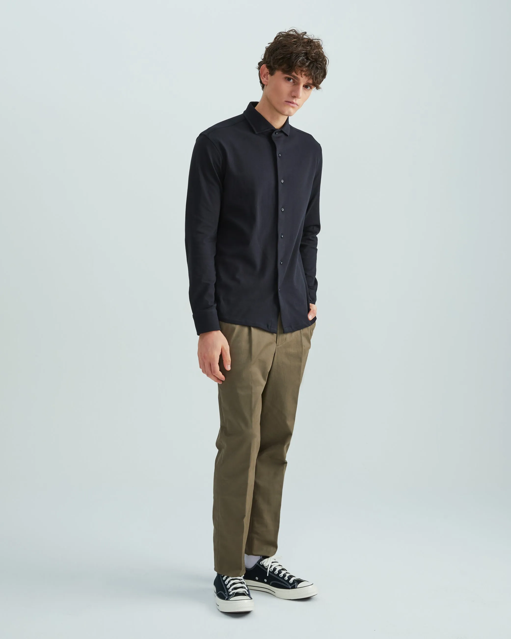 Coupe Cousu, Olive, Cotton Chino Trousers