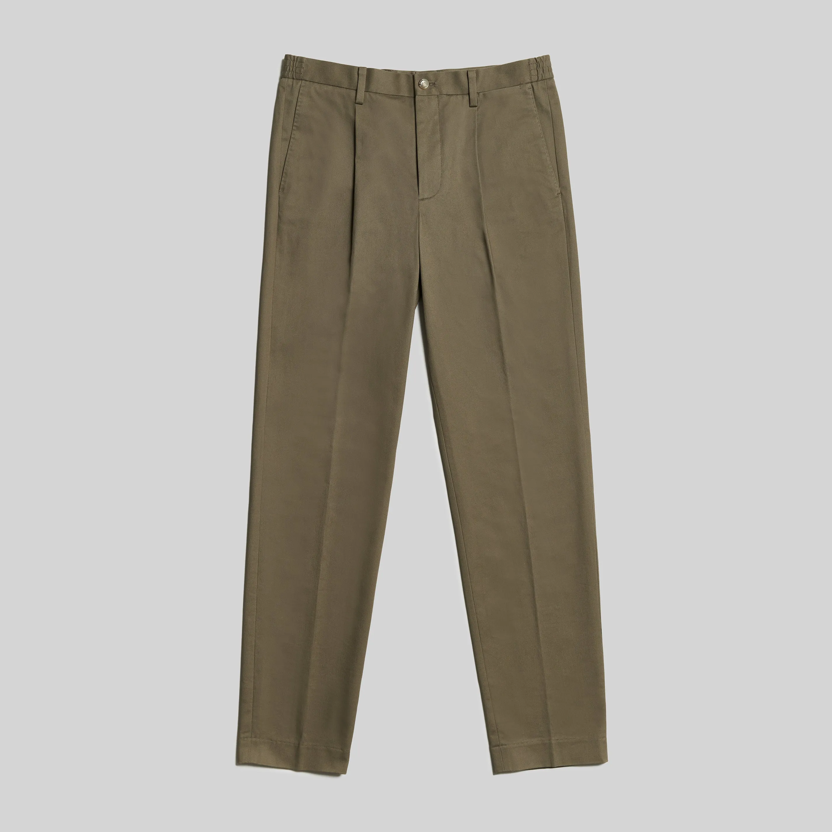 Coupe Cousu, Olive, Cotton Chino Trousers