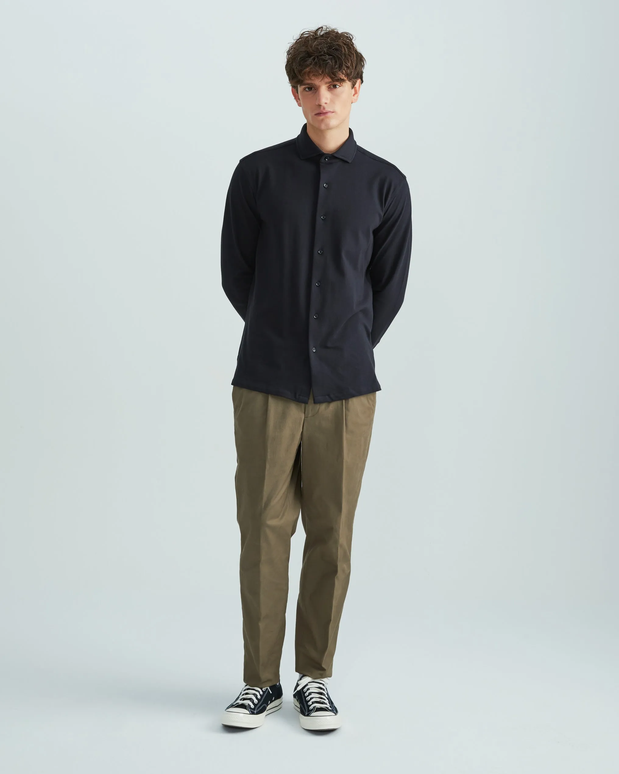 Coupe Cousu, Olive, Cotton Chino Trousers