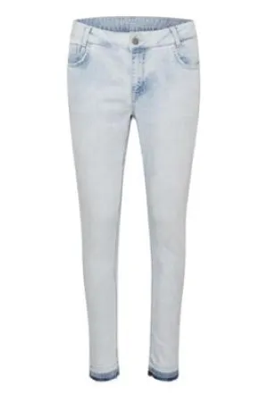 Denim Hunter Light Wash Skinny Jean with Raw Hem