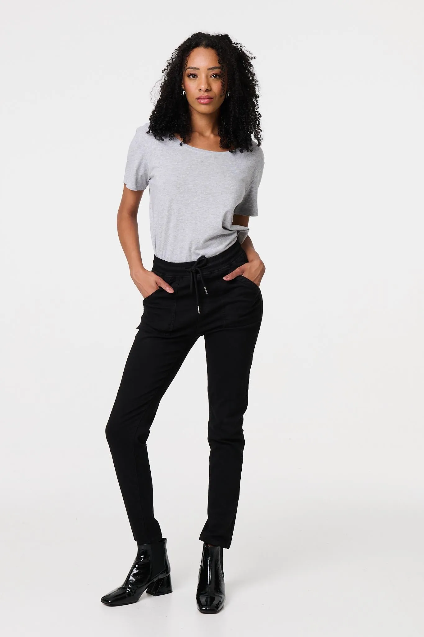 Denim Skinny Ankle Grazer Leggings