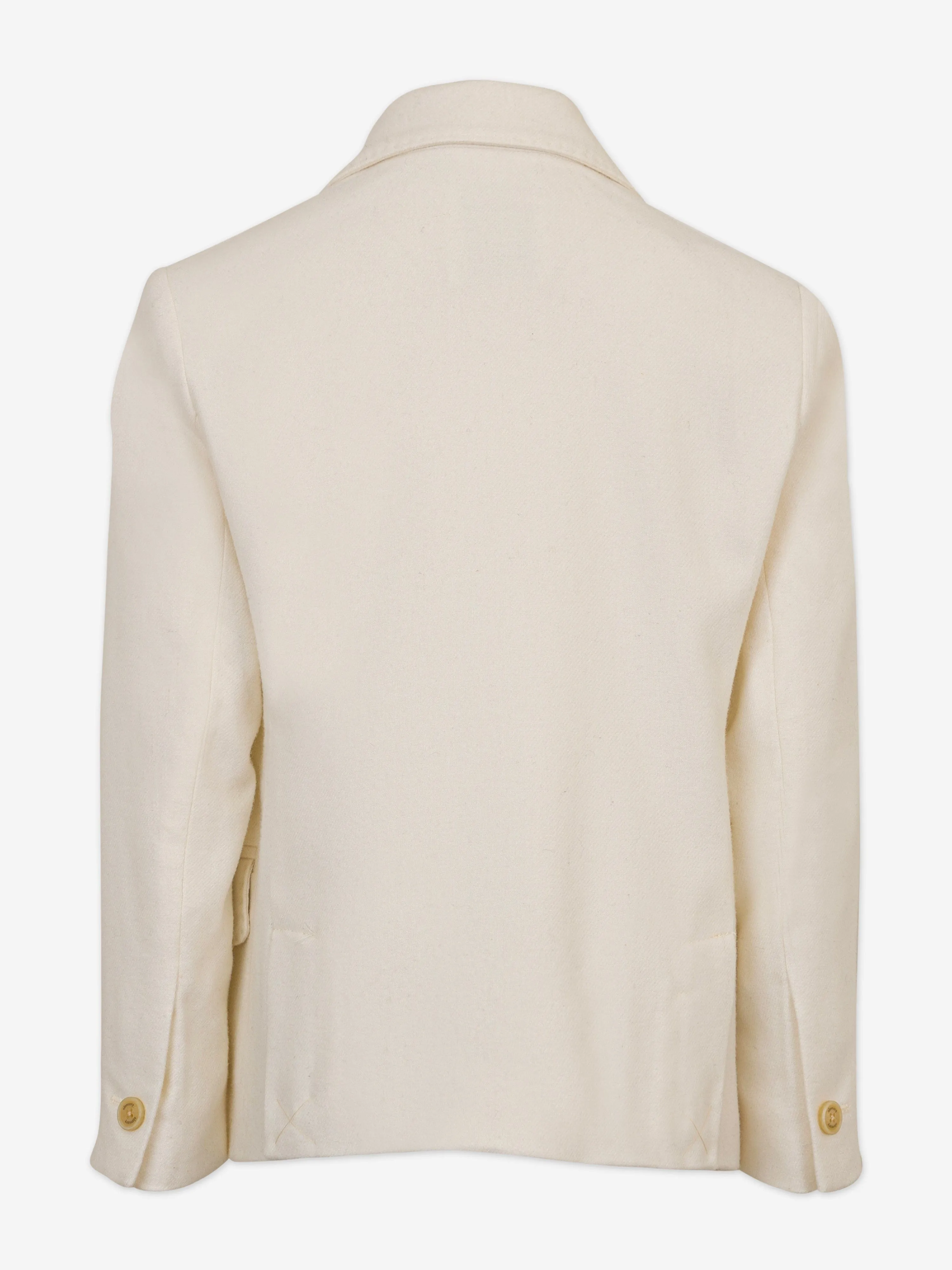 Eleventy Boys Wool Blazer in Ivory