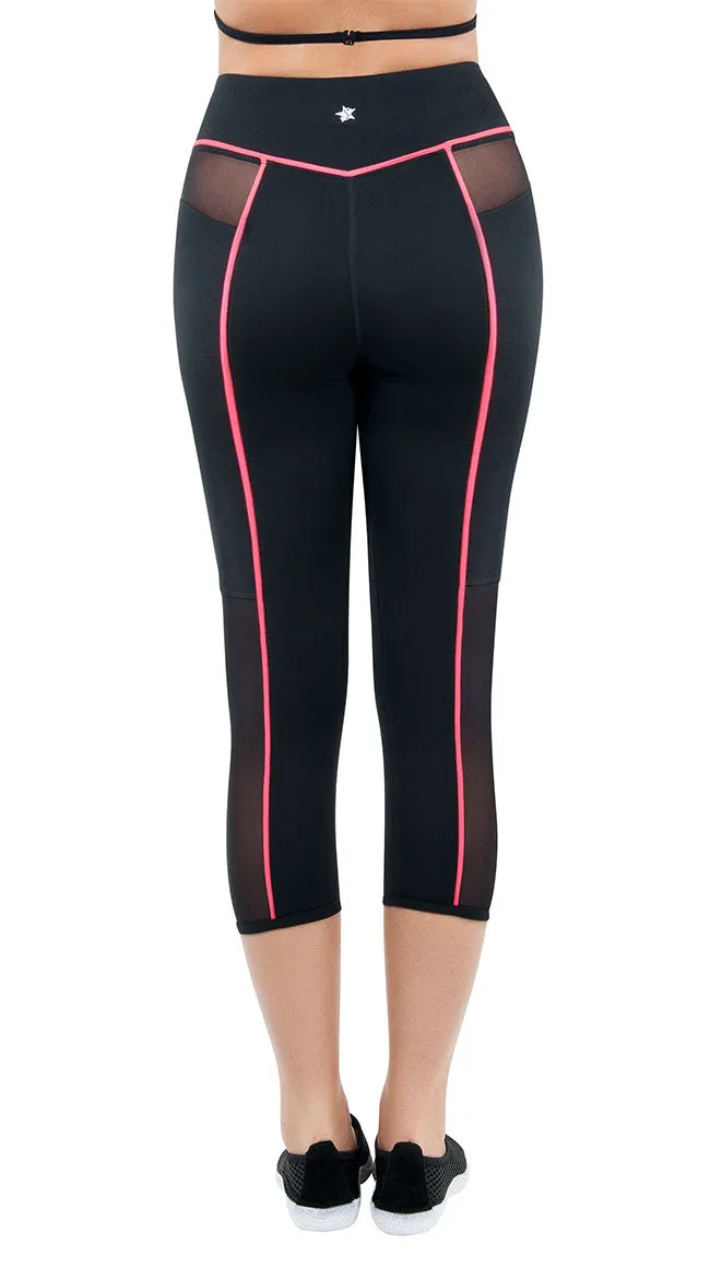 Enlighten Mesh Panel Capri Leggings