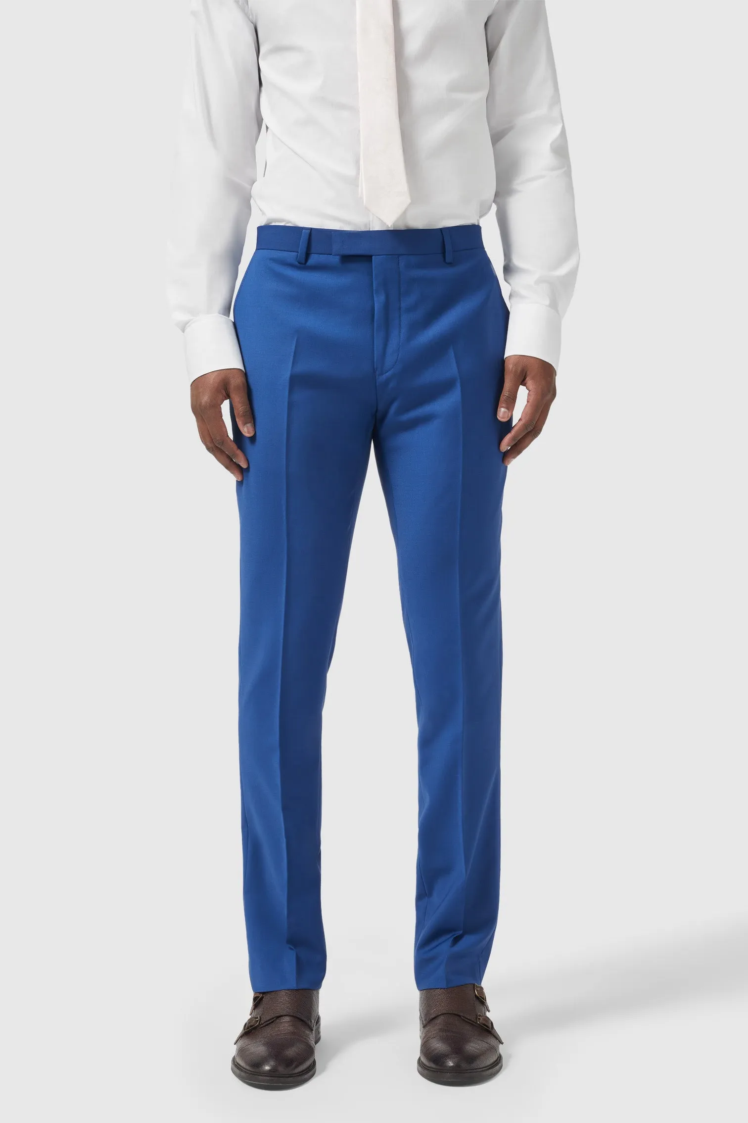 Ginsberg Skinny Fit Blue Wool Suit - ARCHIVE