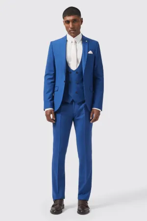 Ginsberg Skinny Fit Blue Wool Suit - ARCHIVE