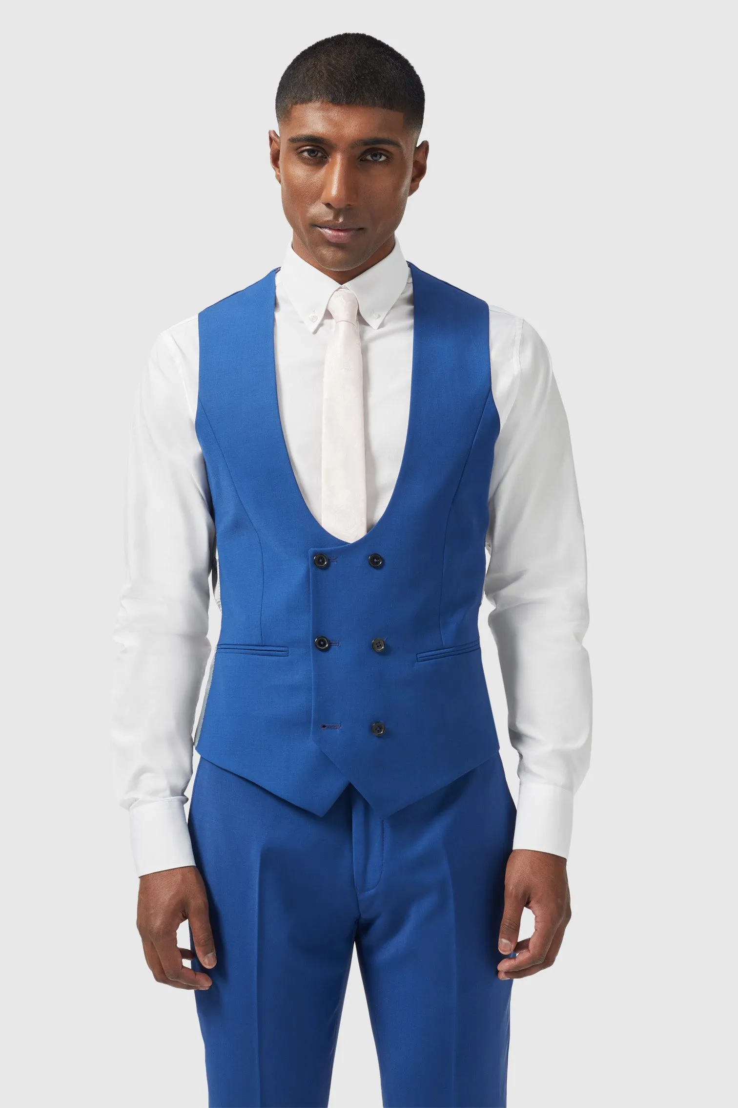 Ginsberg Skinny Fit Blue Wool Suit - ARCHIVE