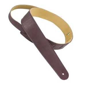 Henry Heller 2.5" Capri Leather Guitar Strap - Mahogany