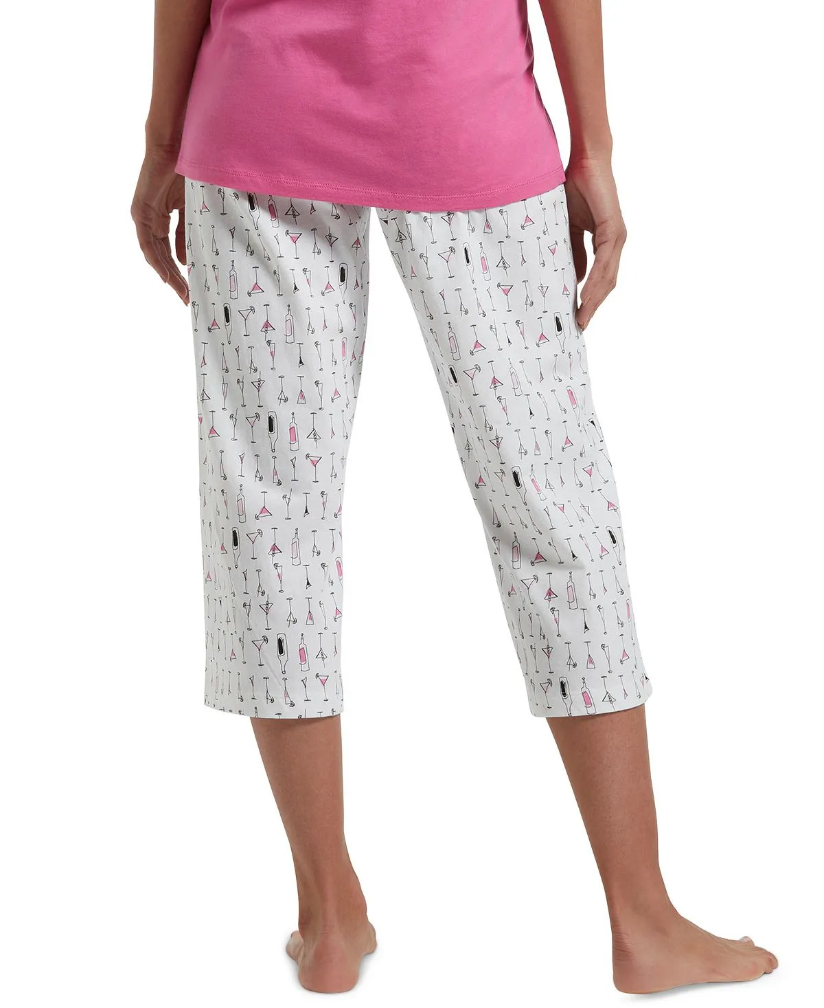 Hue Print Knitted Capri Pajama Pants