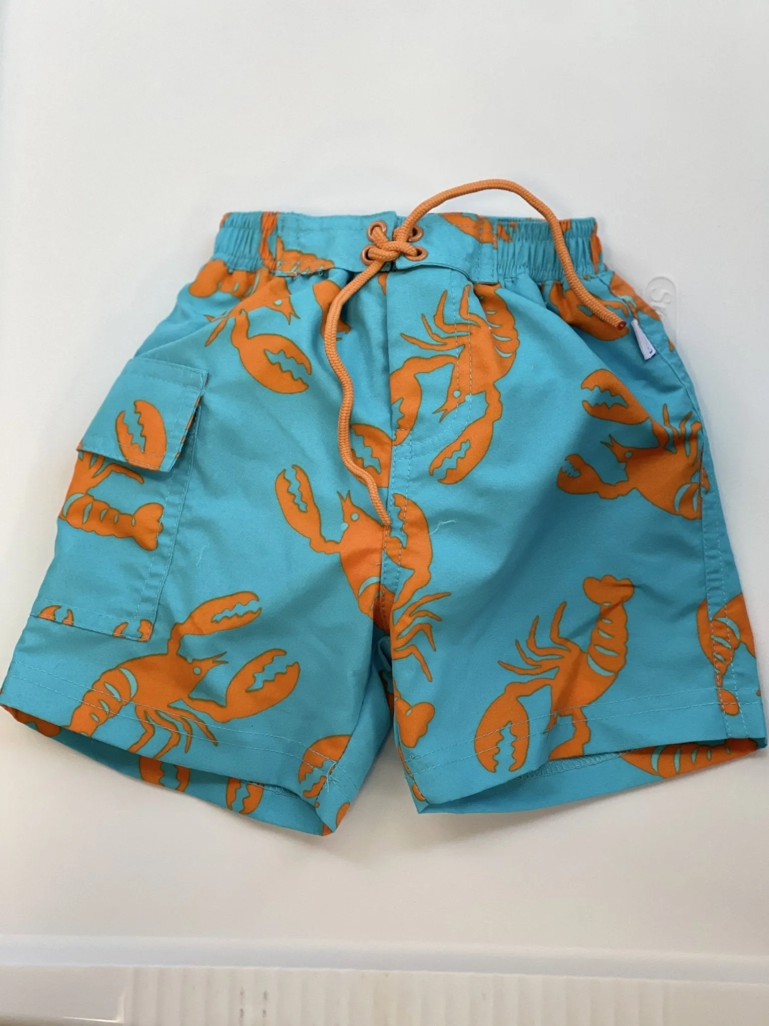 Infant and Toddler Boys Lobster Swim Diaper Trunks