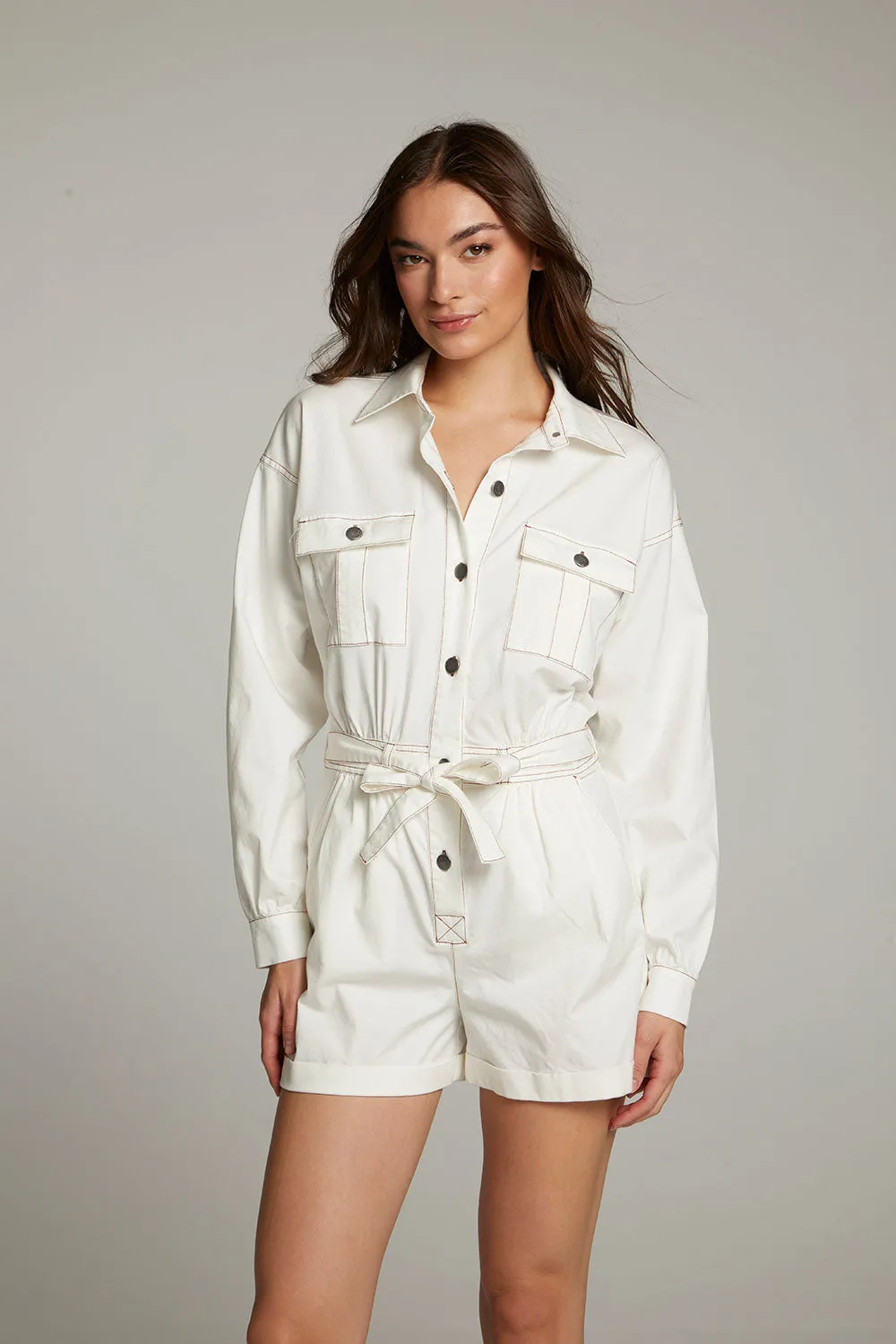 Isabella White Romper