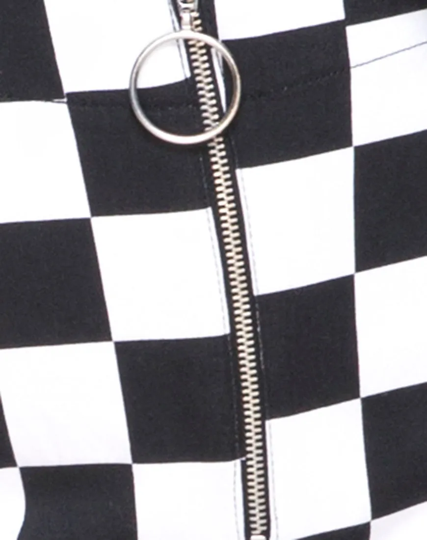 Jolim Trouser in Checker Board Medium B/W