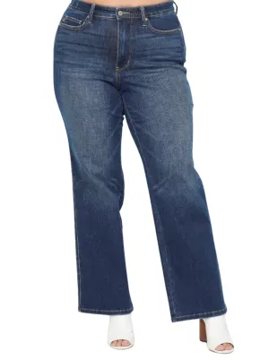 Judy Blue Sarah HW Tummy Control Straight Jeans Curvy