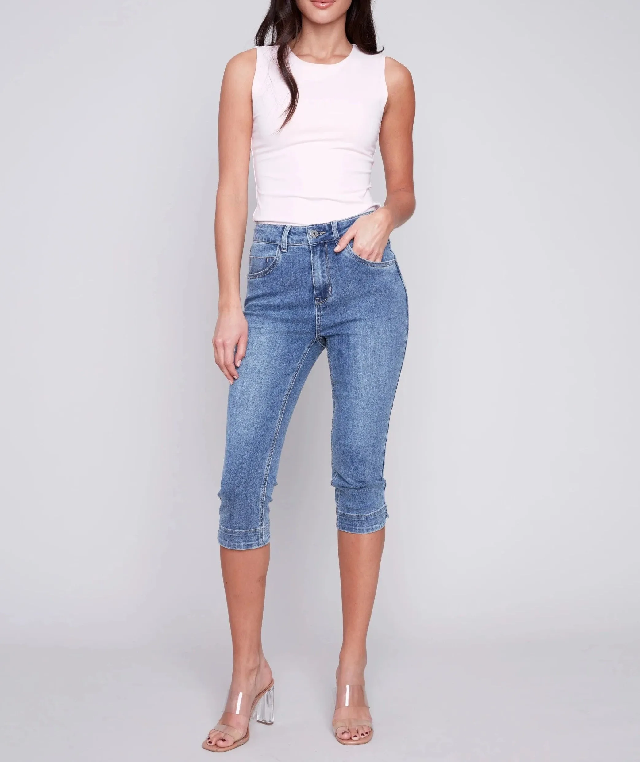 Knee High Capri Jeans