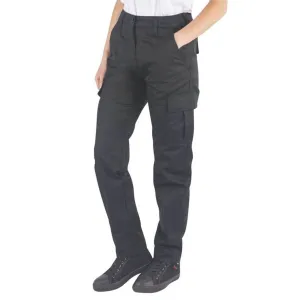 Lee Cooper Womens Trousers Cargo Black 6 Pockets LCLPNT241 Size 8 30" L