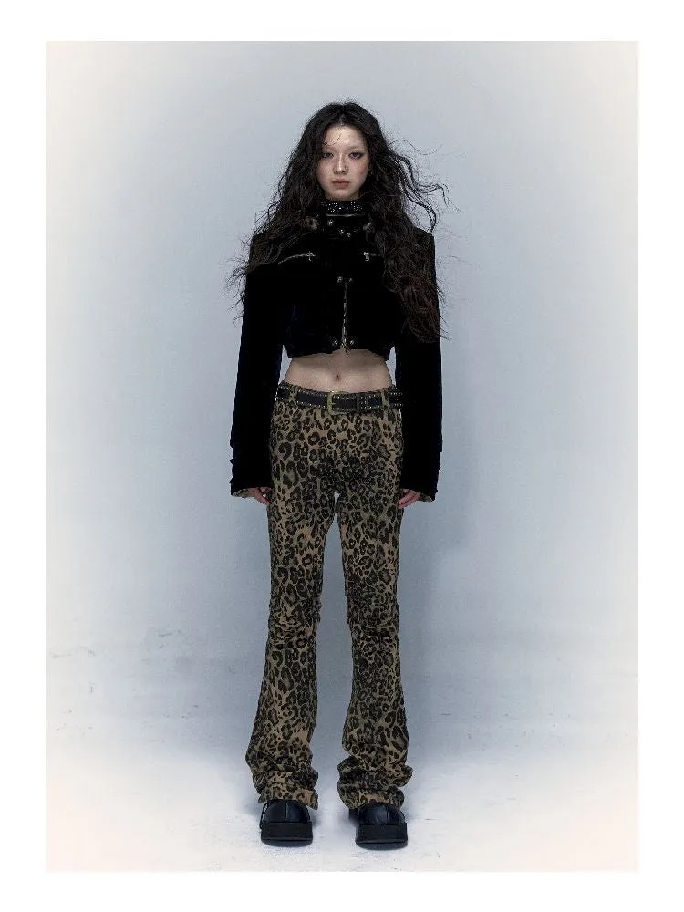 Leopard Print Skinny Micro Trousers【s0000004683】