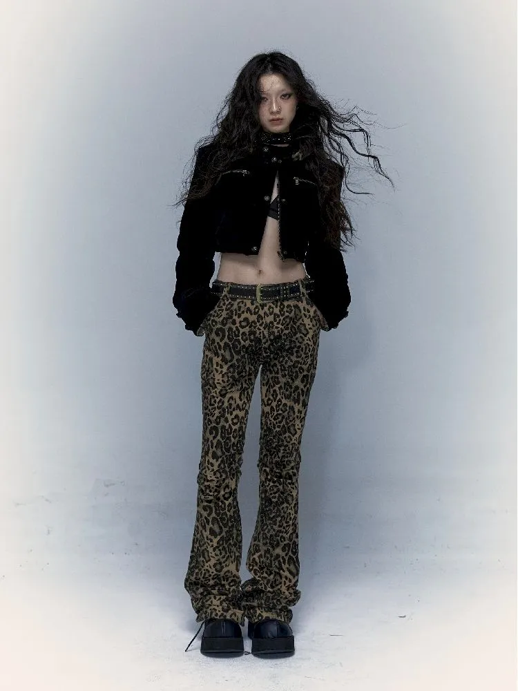 Leopard Print Skinny Micro Trousers【s0000004683】