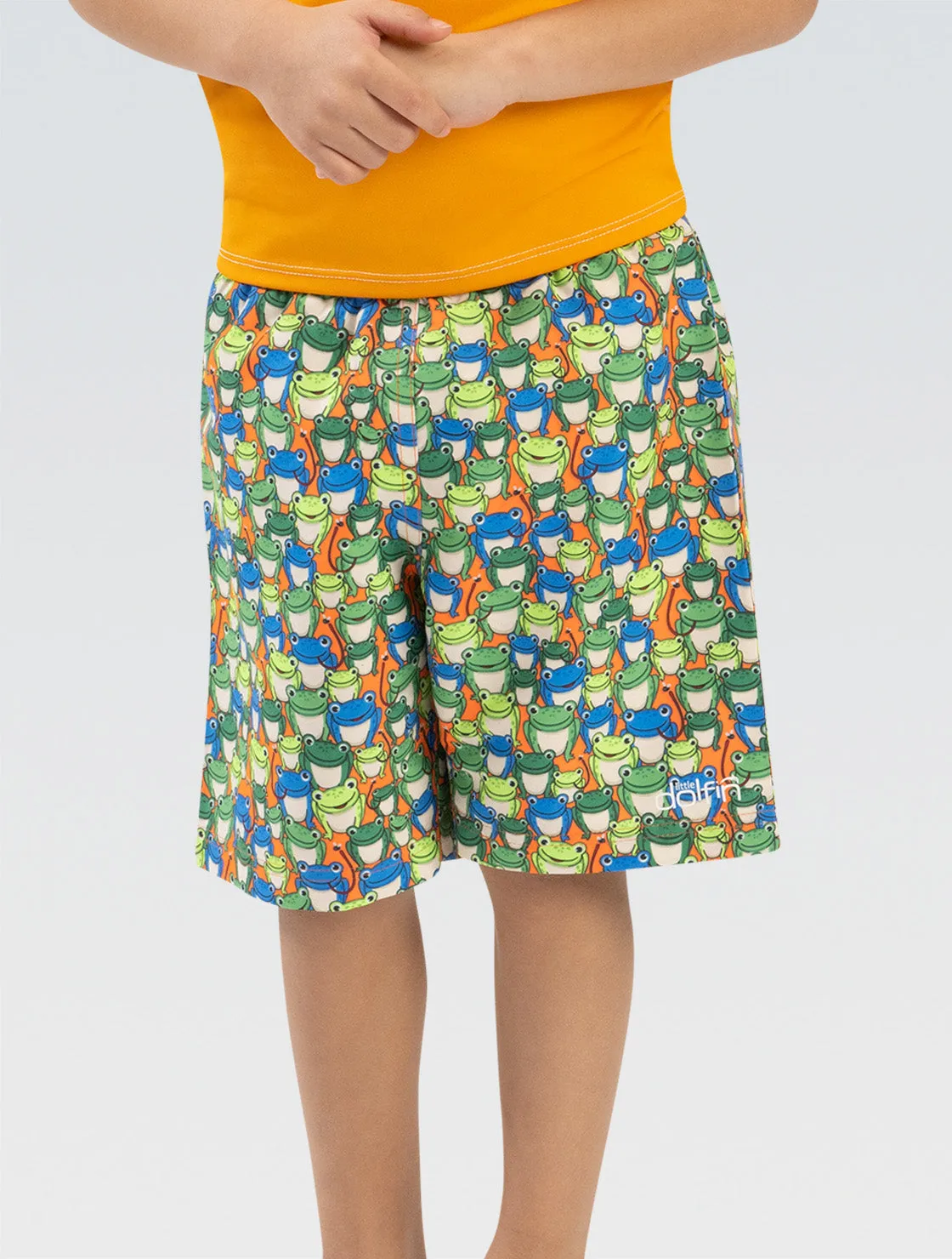 Little Dolfin Boys’ Printed Swim Trunks: Leapin Frogs