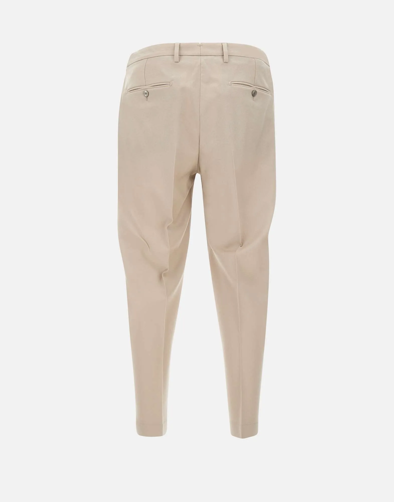 Men's Beige Wool Trousers