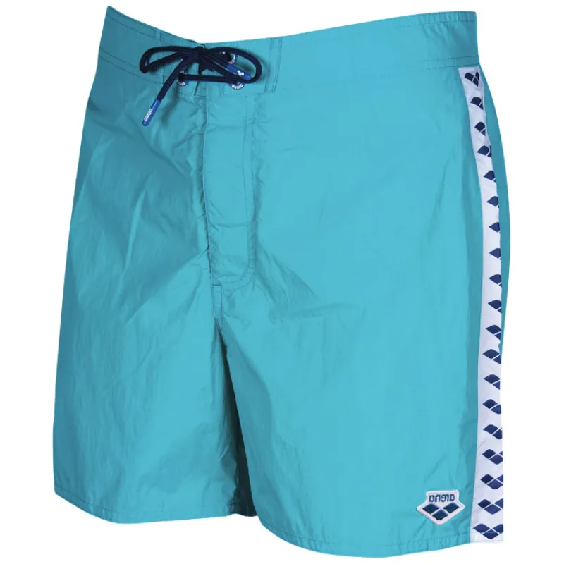 MEN'S ICONS BOXER SWIM SHORTS - MINT/WHITE