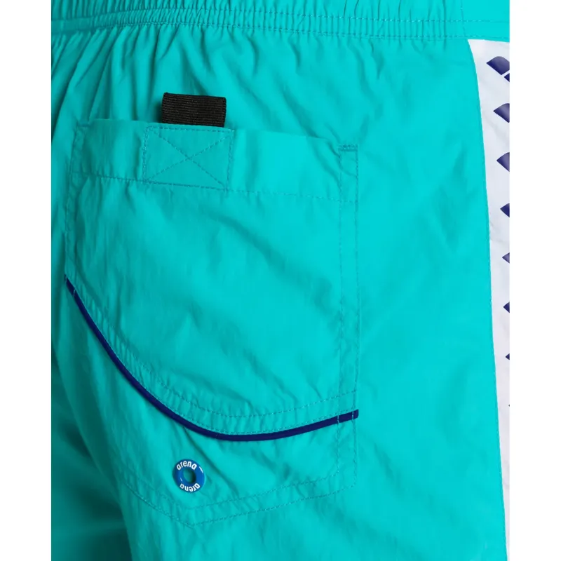 MEN'S ICONS BOXER SWIM SHORTS - MINT/WHITE