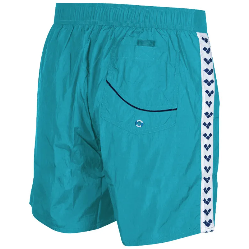 MEN'S ICONS BOXER SWIM SHORTS - MINT/WHITE