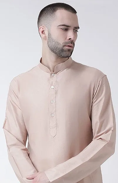 Men's Nude Kurta Trousers Set