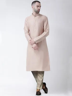 Men's Nude Kurta Trousers Set