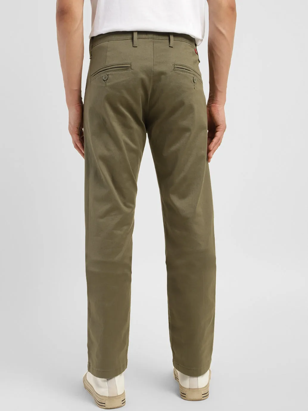 Men's Olive Slim Tapered Fit Chinos