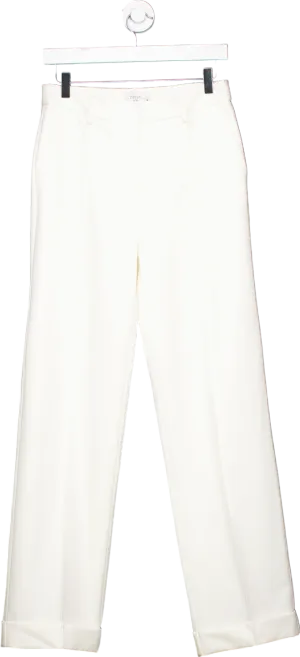 NA-KD White Fold Up Suit Pants UK 10