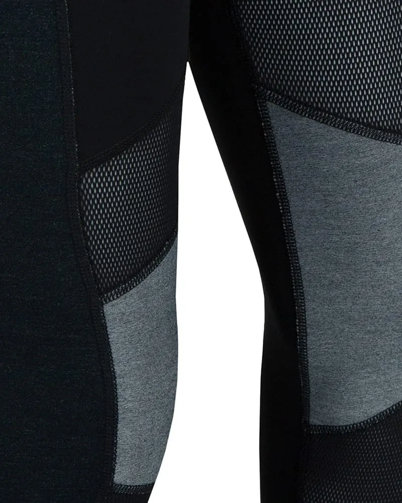 Nux Active Reversible Kent Capri Legging - P3013R Womens - Black Ink/Heather Grey