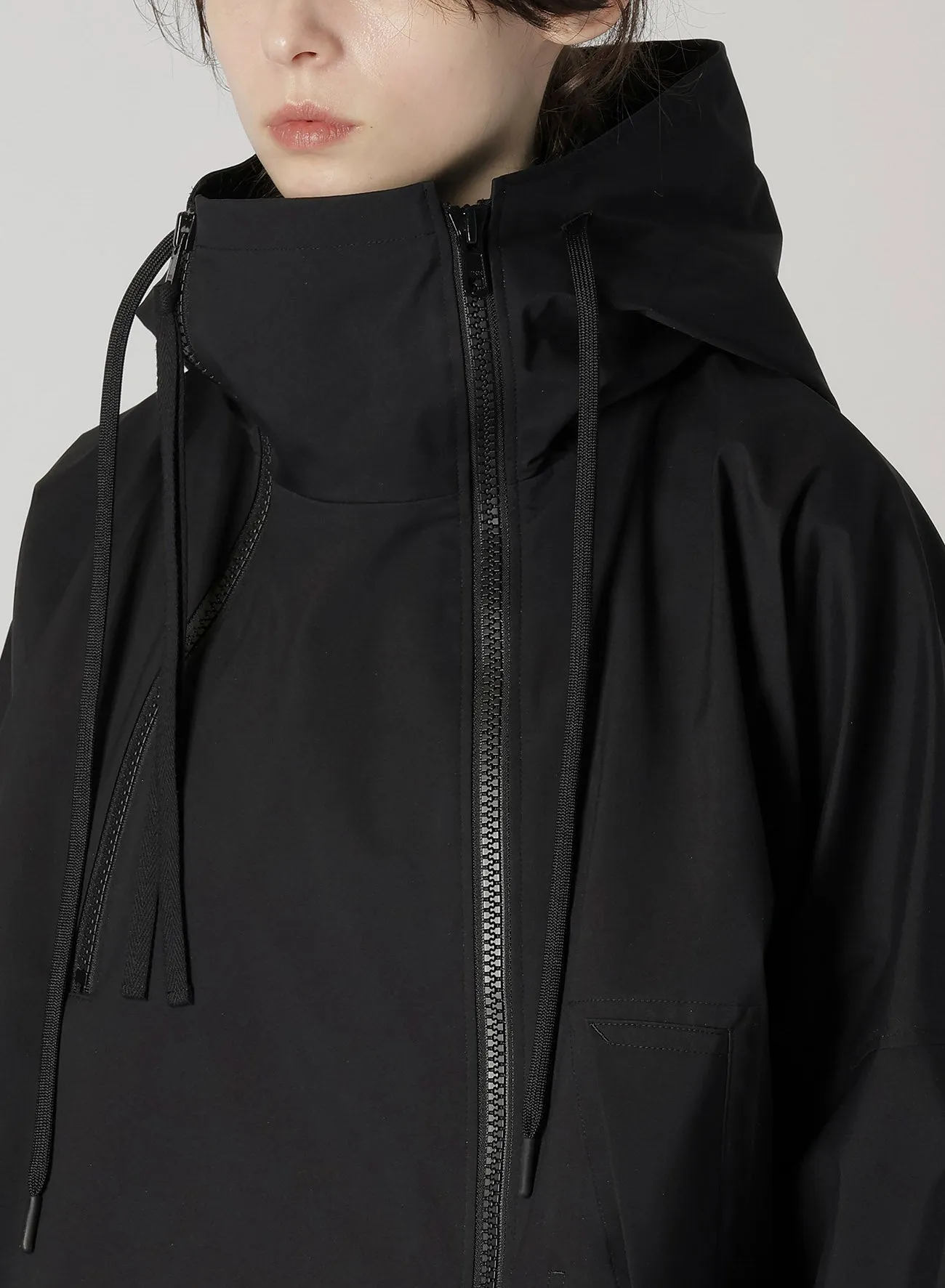 NY TAFFETA 3L R-DOUBLE ZIP HOODIE