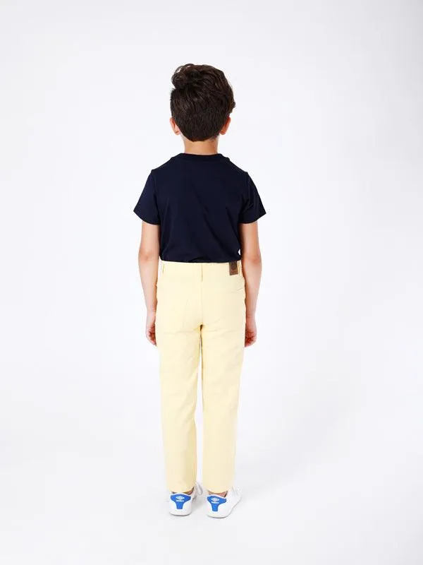 One Friday Yellow Solid Trouser