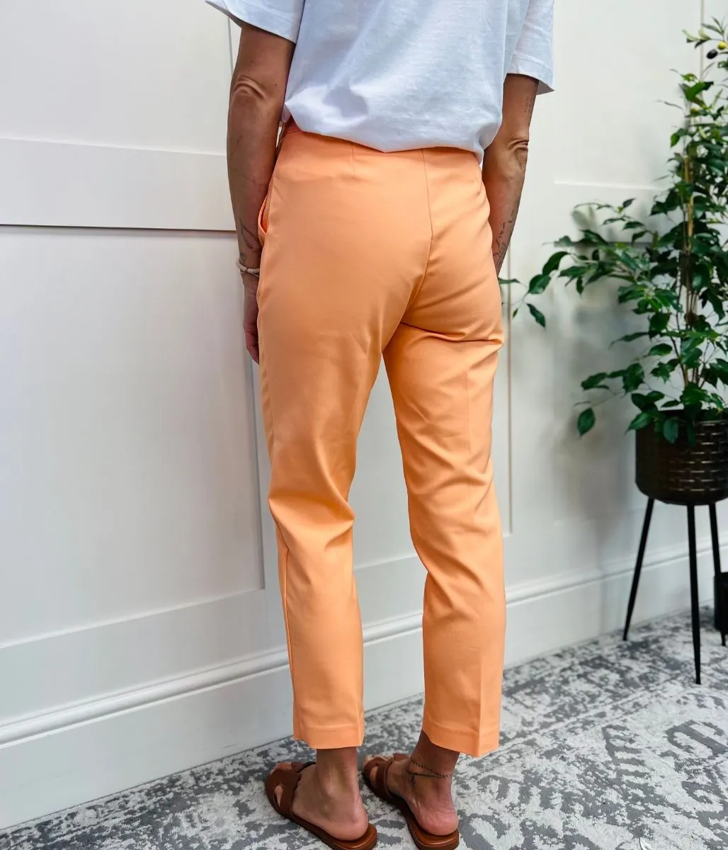 Orange Slim Fit Ankle Grazer Trousers