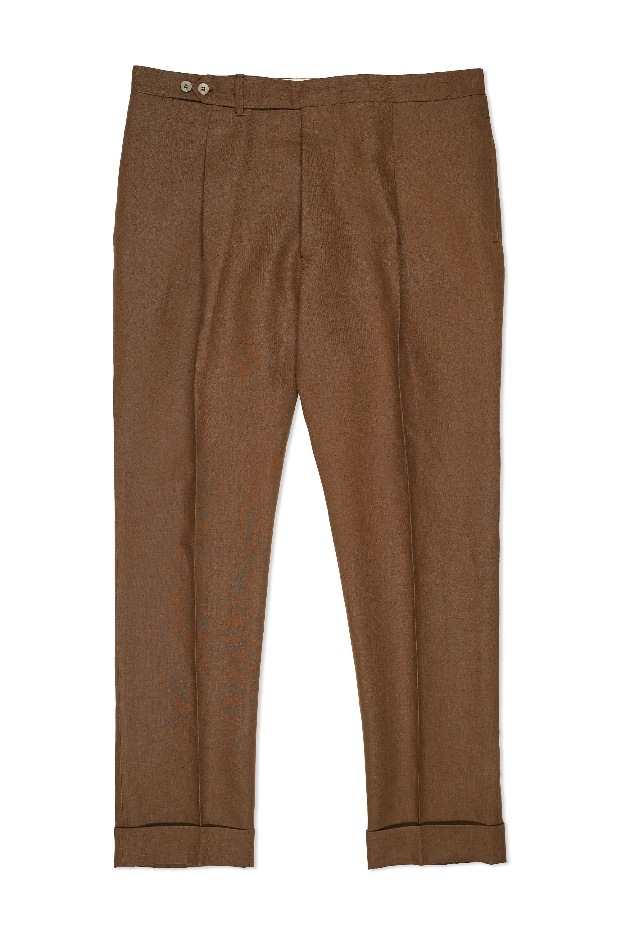 Orazio Luciano Brown Linen Suit