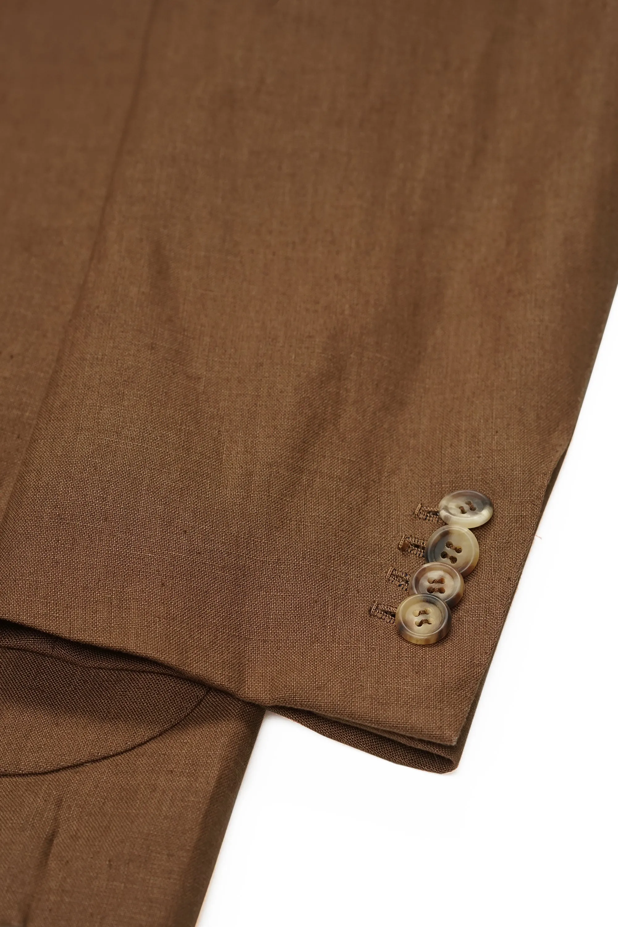 Orazio Luciano Brown Linen Suit