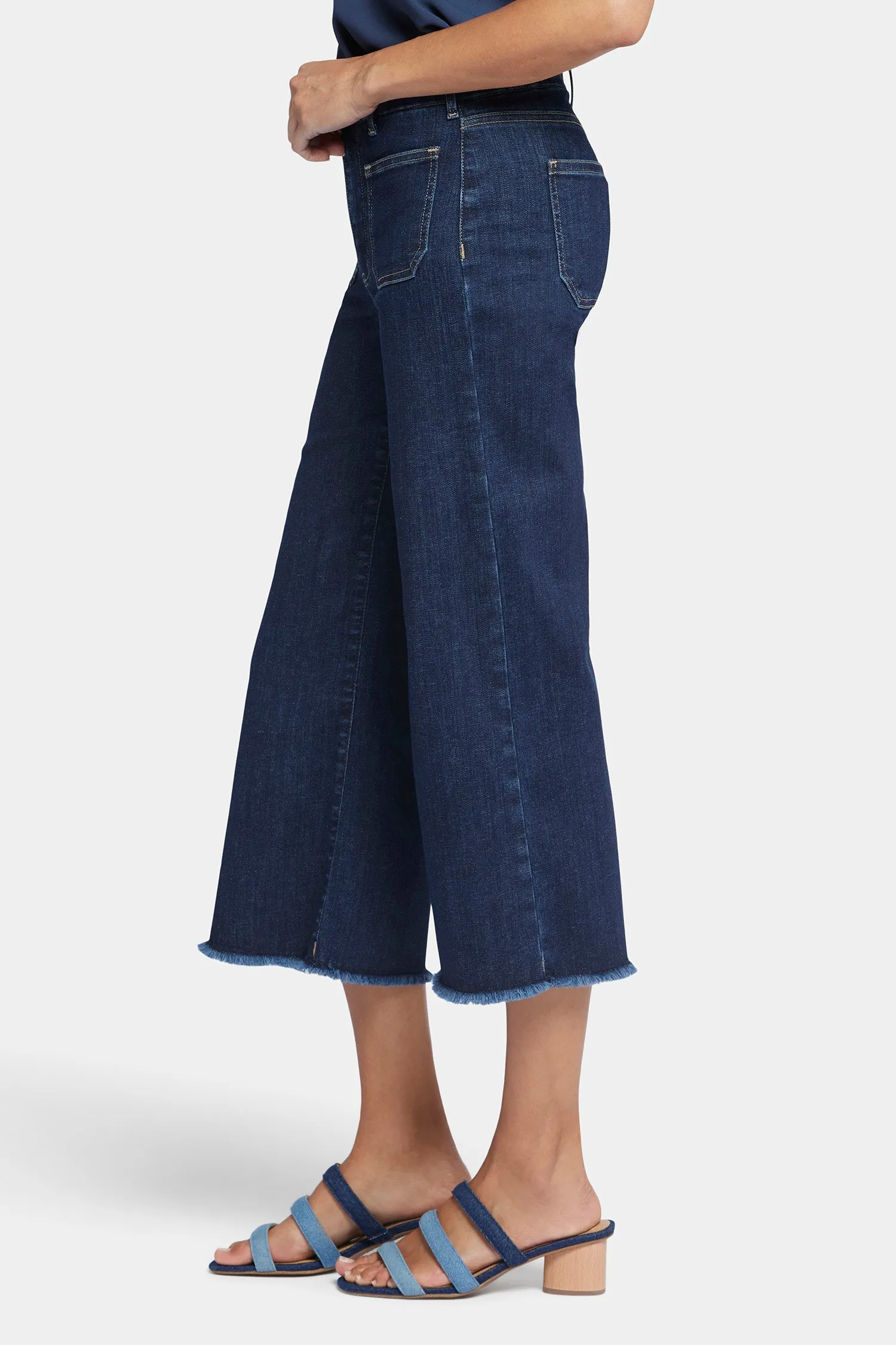 Patchie Wide Leg Capri Jeans In Petite - Sublime